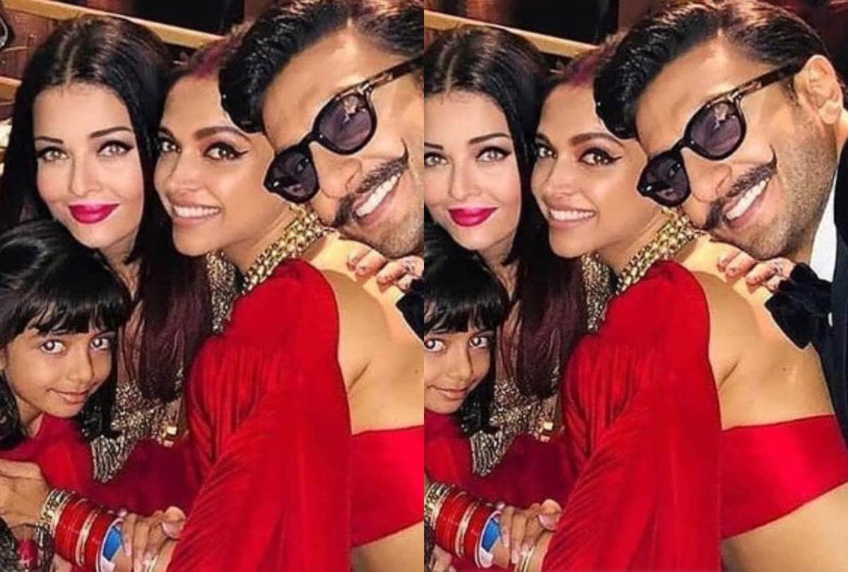 Ranveer Singh and Deepika Padukone with Aishwarya Rai Aaradhya bachchan throwback photo