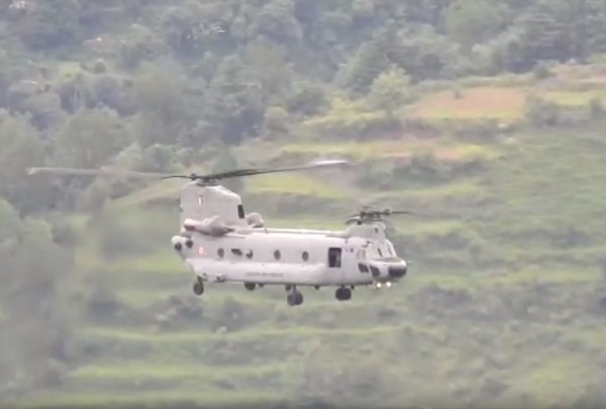 Himachal news: chinook helicopter land in annadale ground shimla
