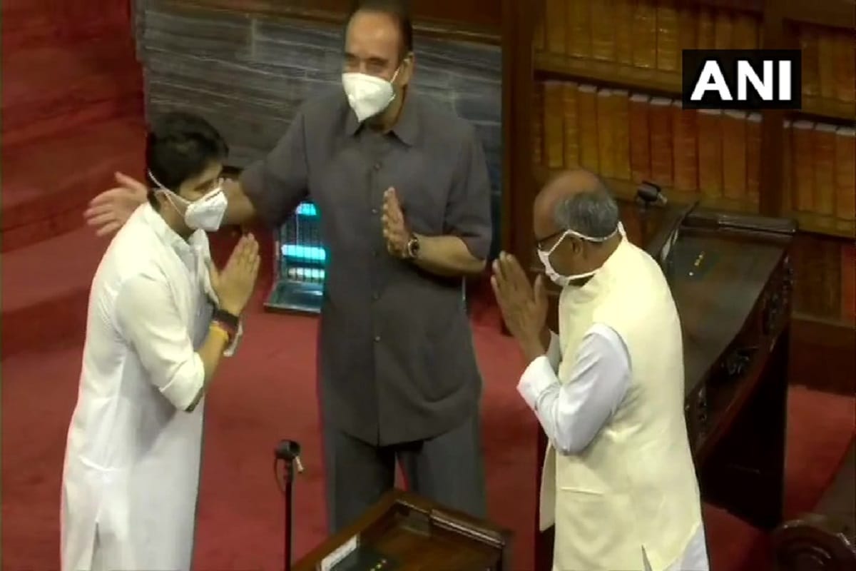 Newly Elected Rajya Sabha Members taking Oath In Chamber Of House