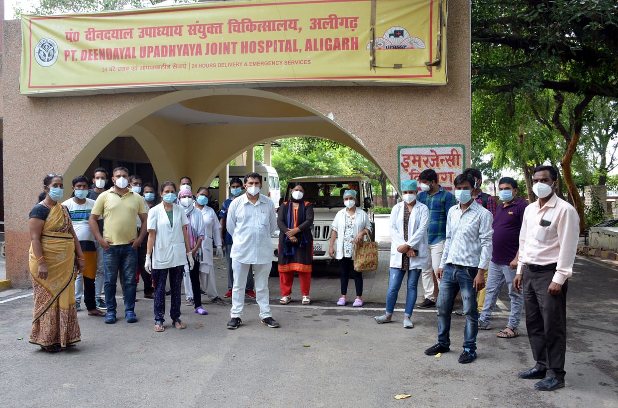 Aligarh: Staff nurse-health workers raging after hotel and dining facilities are closed