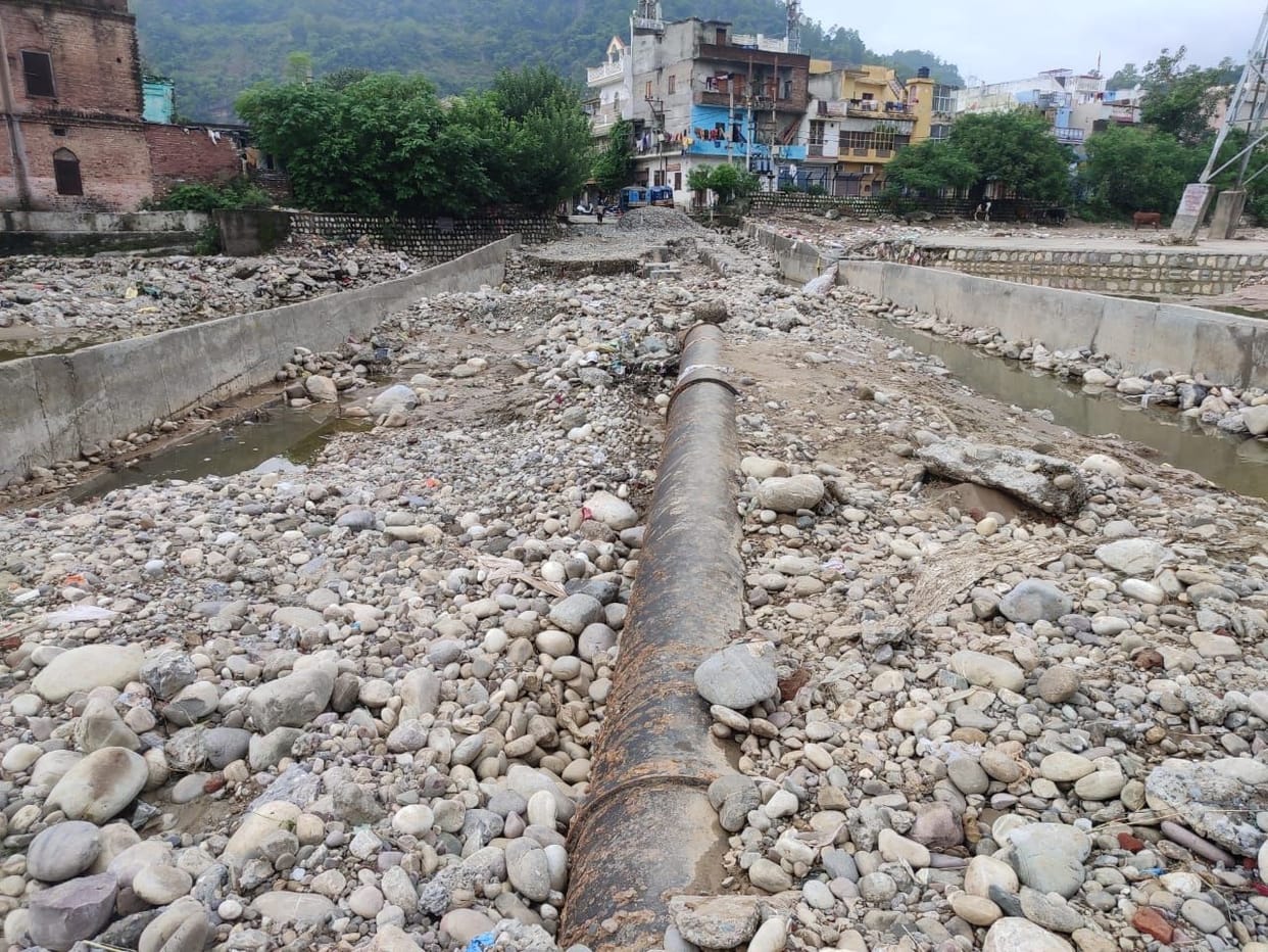 Shed under construction due to monsoon rains