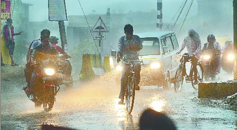 The weather is happy due to rain, relief from humidityThe weather is happy due to rain, relief from humidity