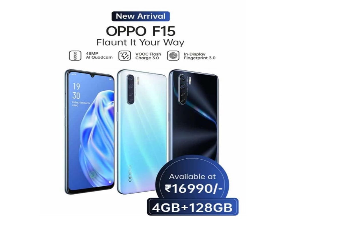 Oppo F15 smartphone new 4 gb ram 128 storage variant launched in india know price specs