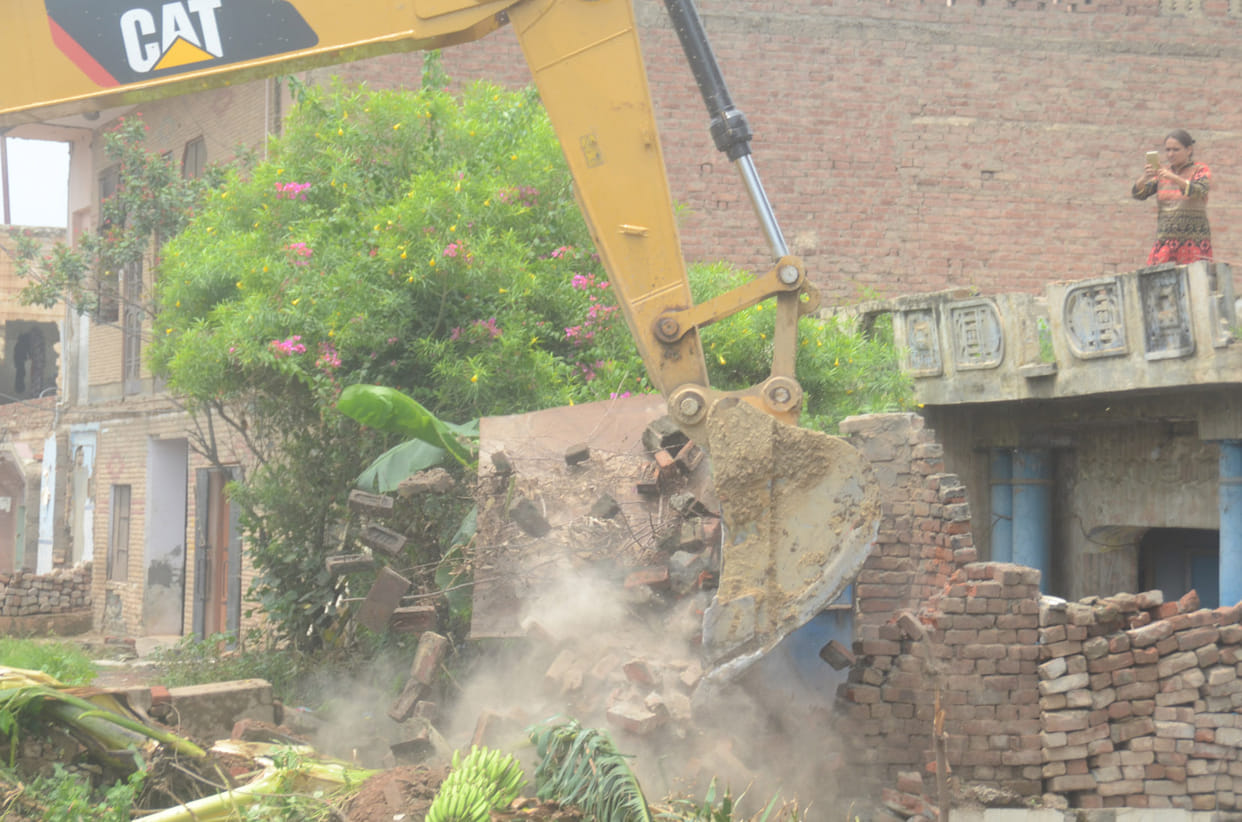 Houses and religious places collapsed due to highway construction, commotion