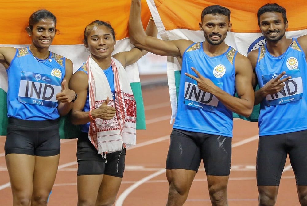 Indian mixed relay squads silver at Asian Games upgraded to gold 