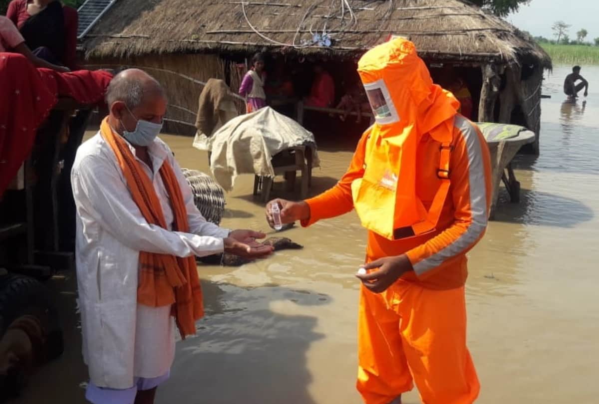 NDRF team engaged in flood affected area at Kushinagar