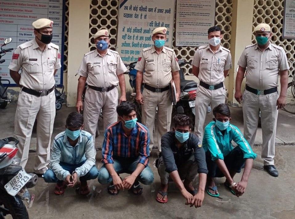 Four accused arrested in bike theft case.
