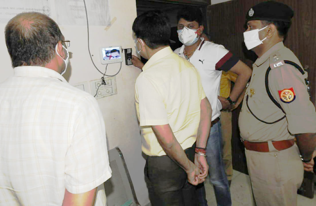 The camera on the door will help to know the patient's condition