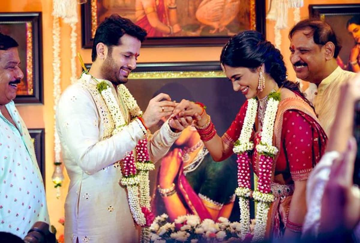 -Nithiin Shalini Engagement Photos: Tollywood Star Nithiin gets engaged to Shalini Will Get Married On July 26