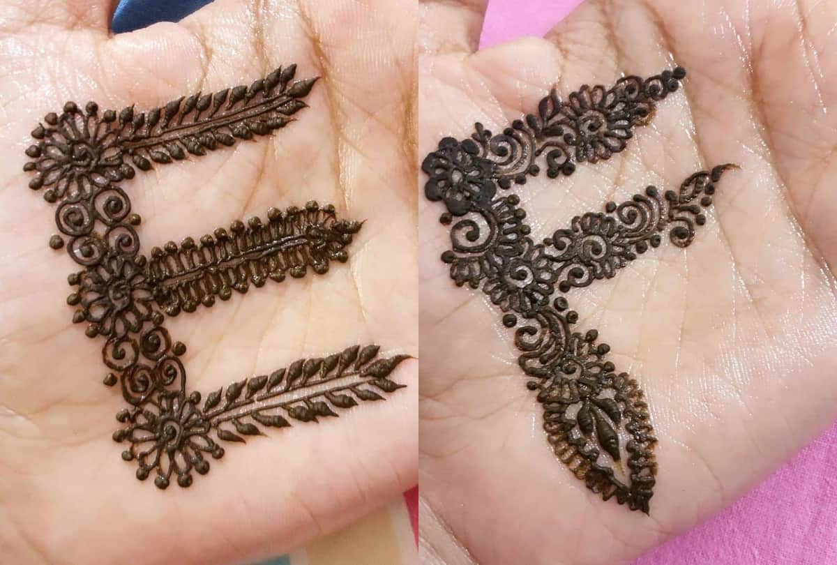 hariyali teej 2020 latest trendy iconic letter name mehndi design