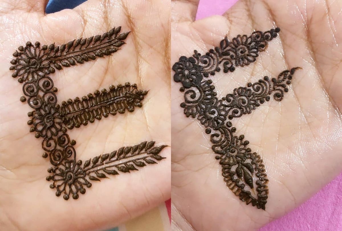 hariyali teej 2020 latest trendy iconic letter name mehndi design