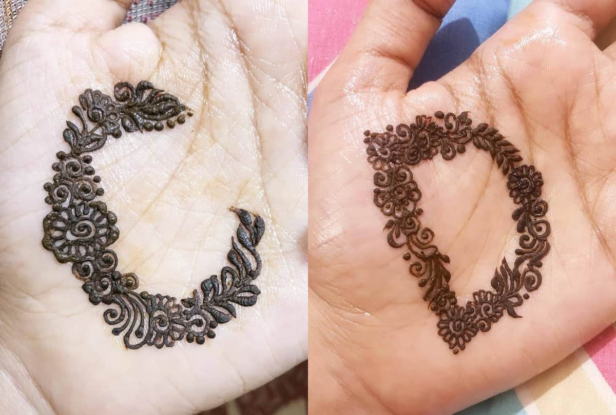 hariyali teej 2020 latest trendy iconic letter name mehndi design