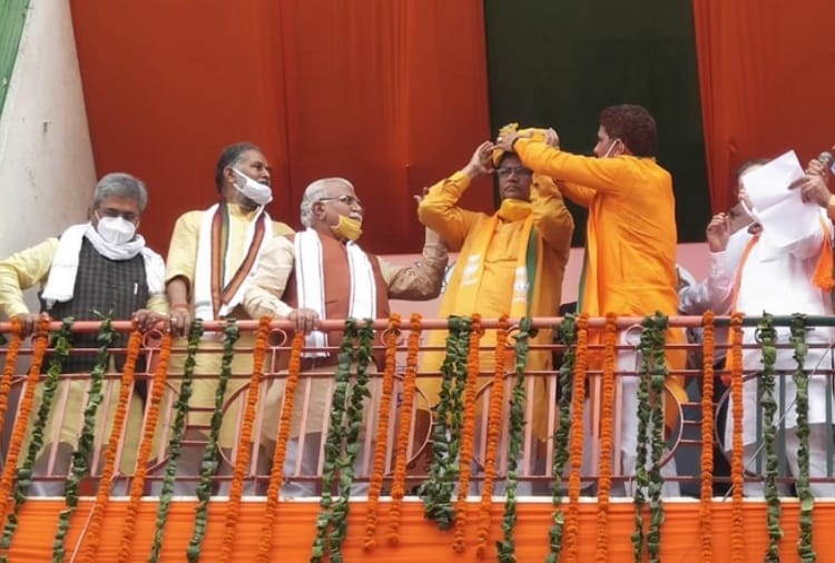 OP Dhankar Takes Over Charge of BJP Haryana State President