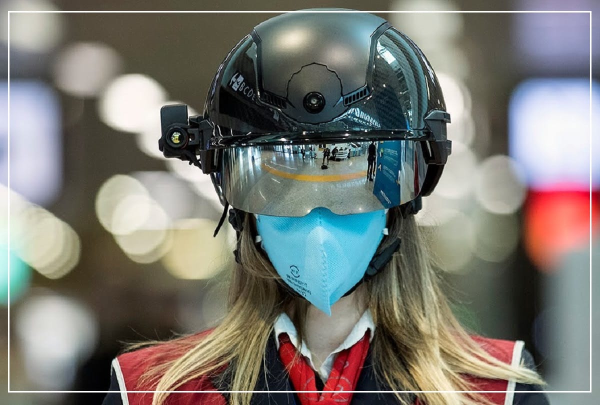 Smart Helmets To Thermal Screening For Coronavirus control In Mumbai And Pune Thermal Screen By Smart Helmets