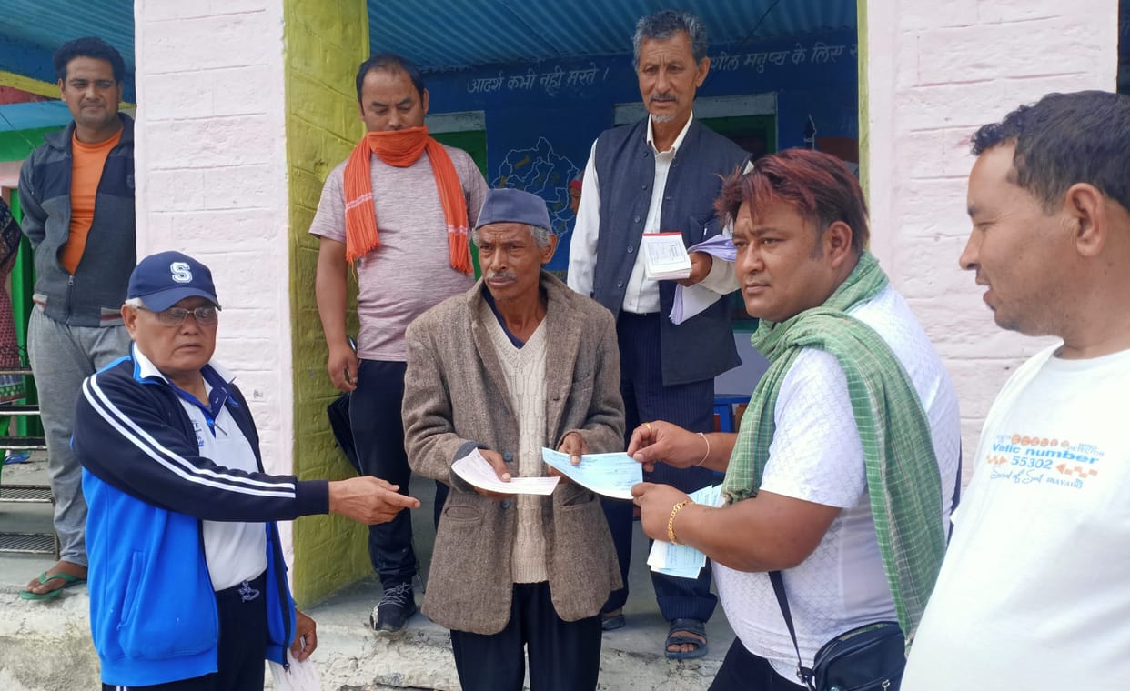 Administration distributed relief amount to disaster affected