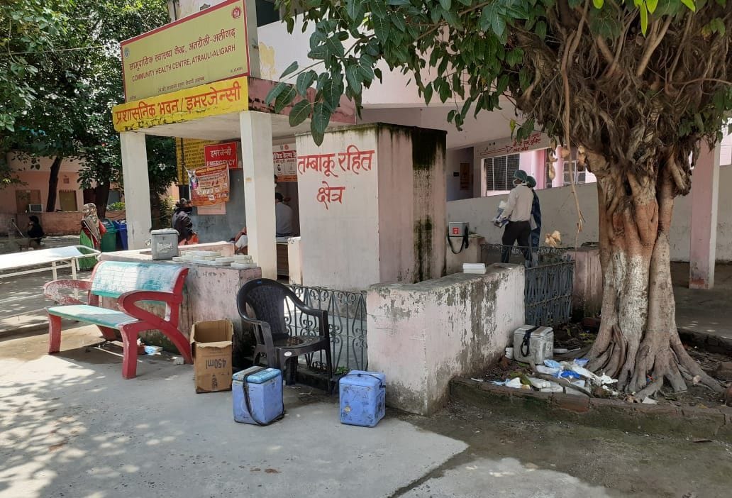 Aligarh: waste removed from Atrauli and Harduaganj Covid Hospital