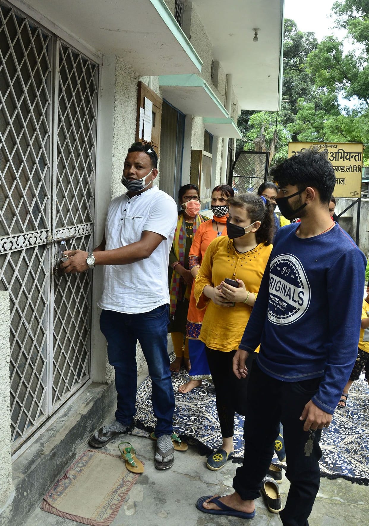 Angry people locked up Public Works Department block office