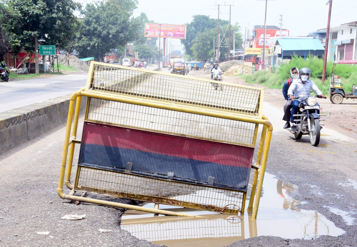bad road in sambhal