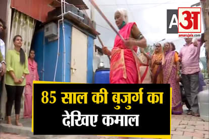 85-year-old Shantabai Pawar performs 'Lathi Kathi' on streets of Pune