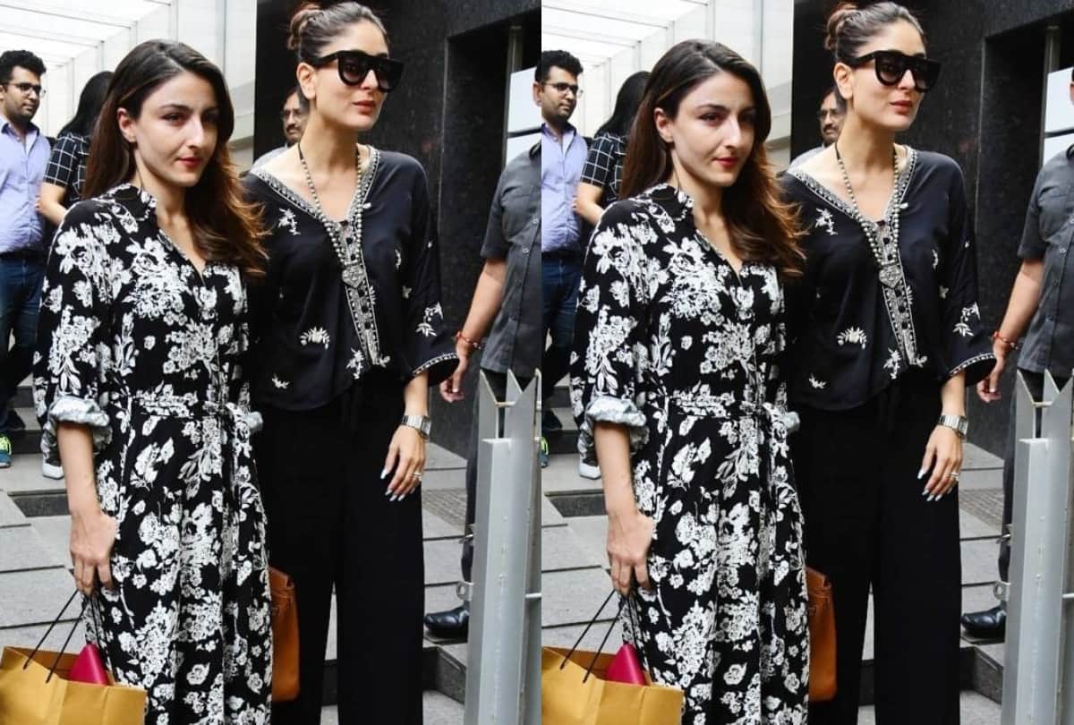 kareena kapoor wore similar black and white floral dress like soha wore in lunch date