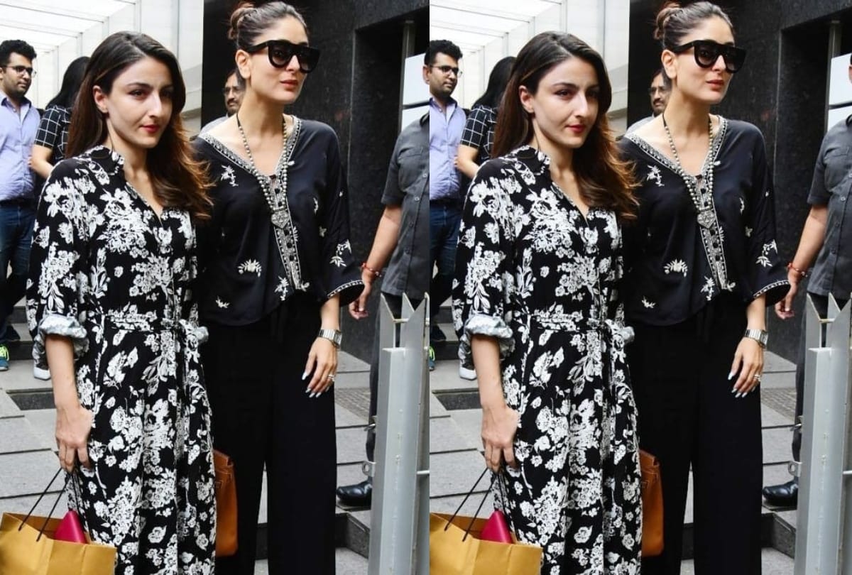 kareena kapoor wore similar black and white floral dress like soha wore in lunch date