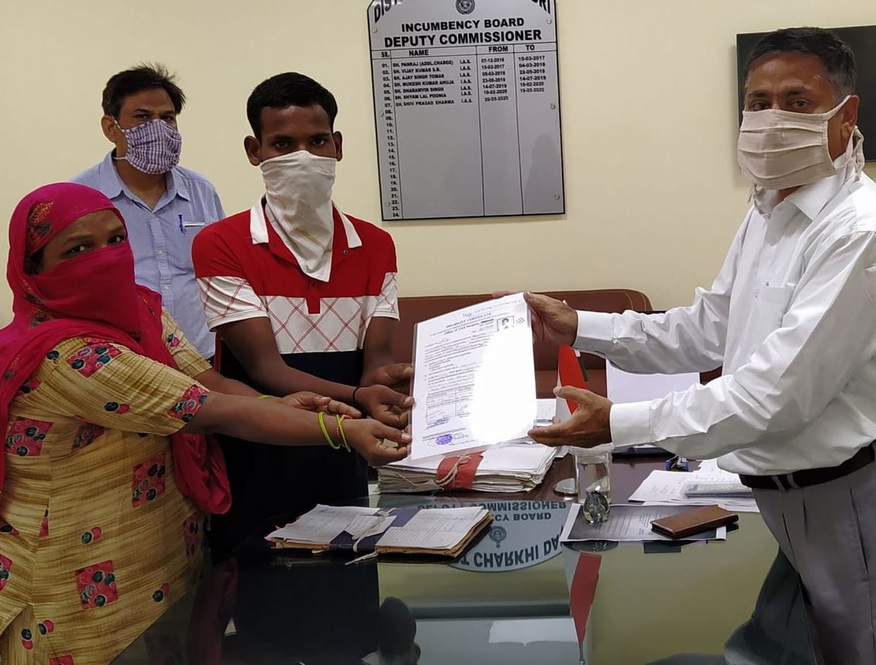 handicap,help,charkhi dadri news