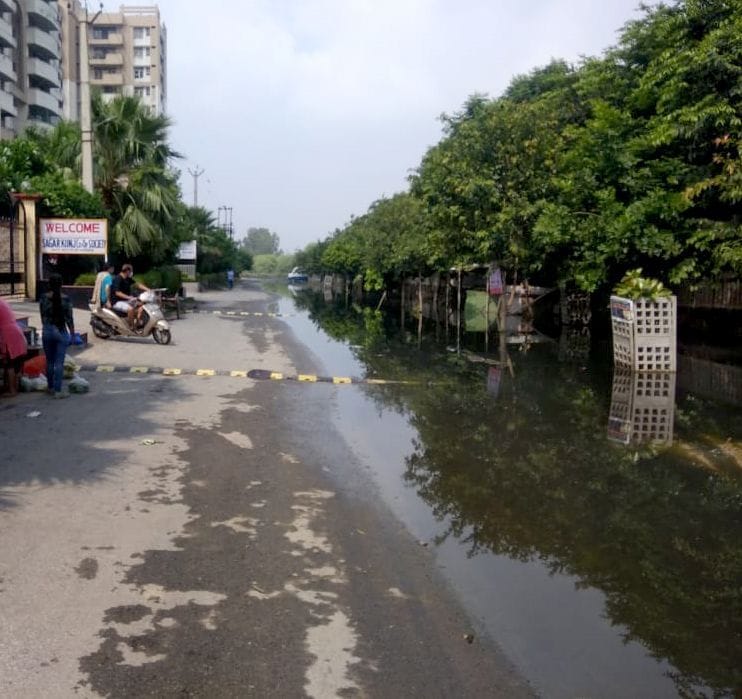 stp water enter in sector 9 and park in gurugram