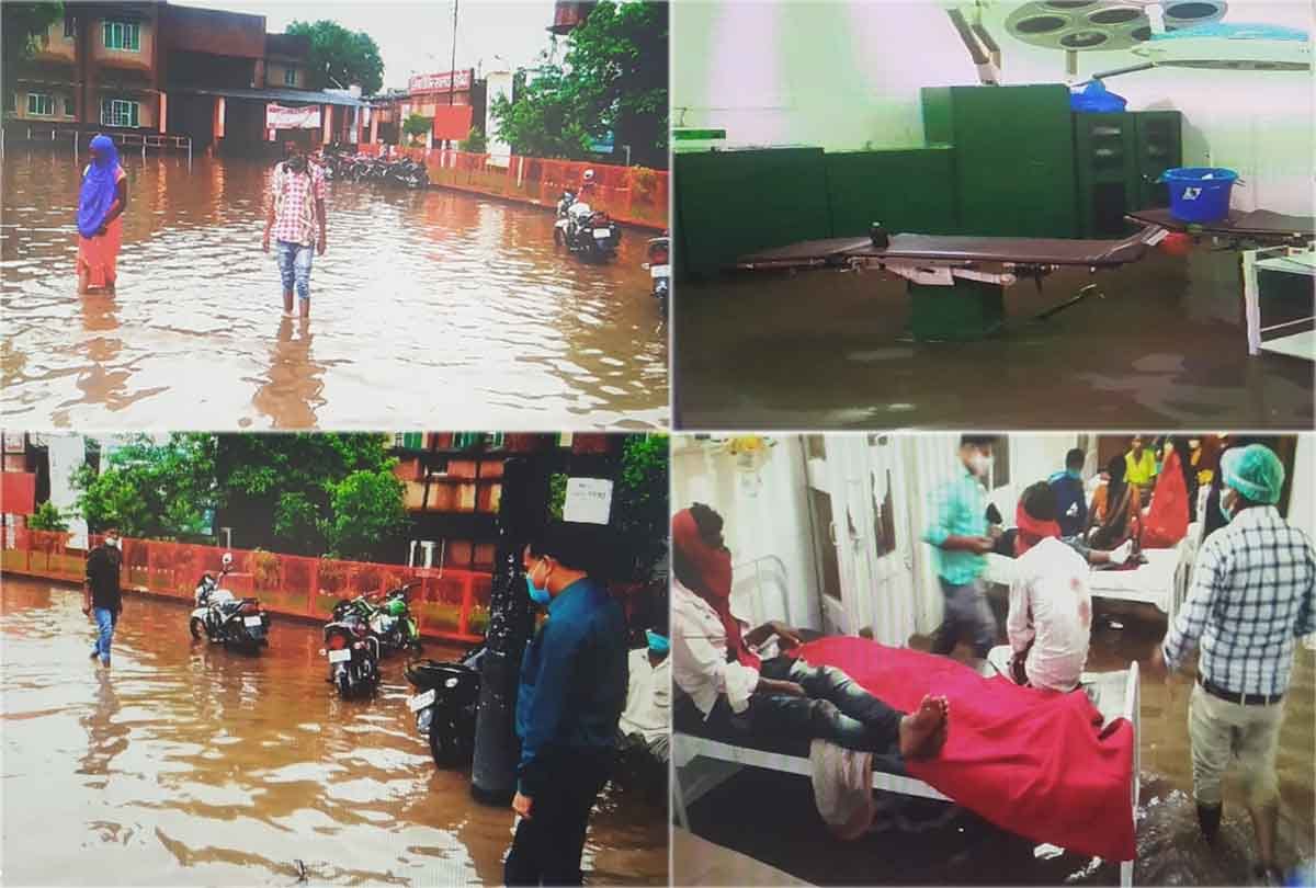 District hospital becomes pond, water from ward to OT in mahoba