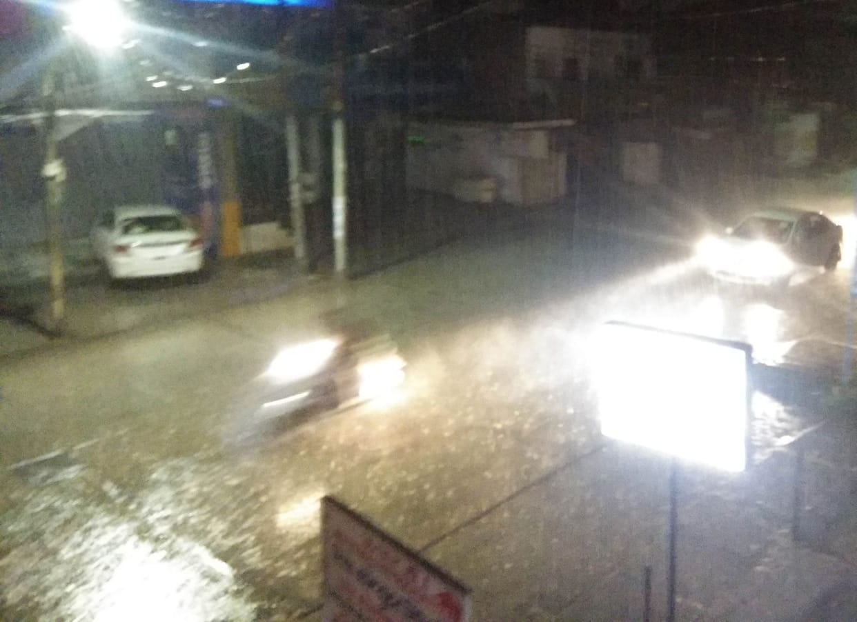 Humid heat in the day, rain in the night