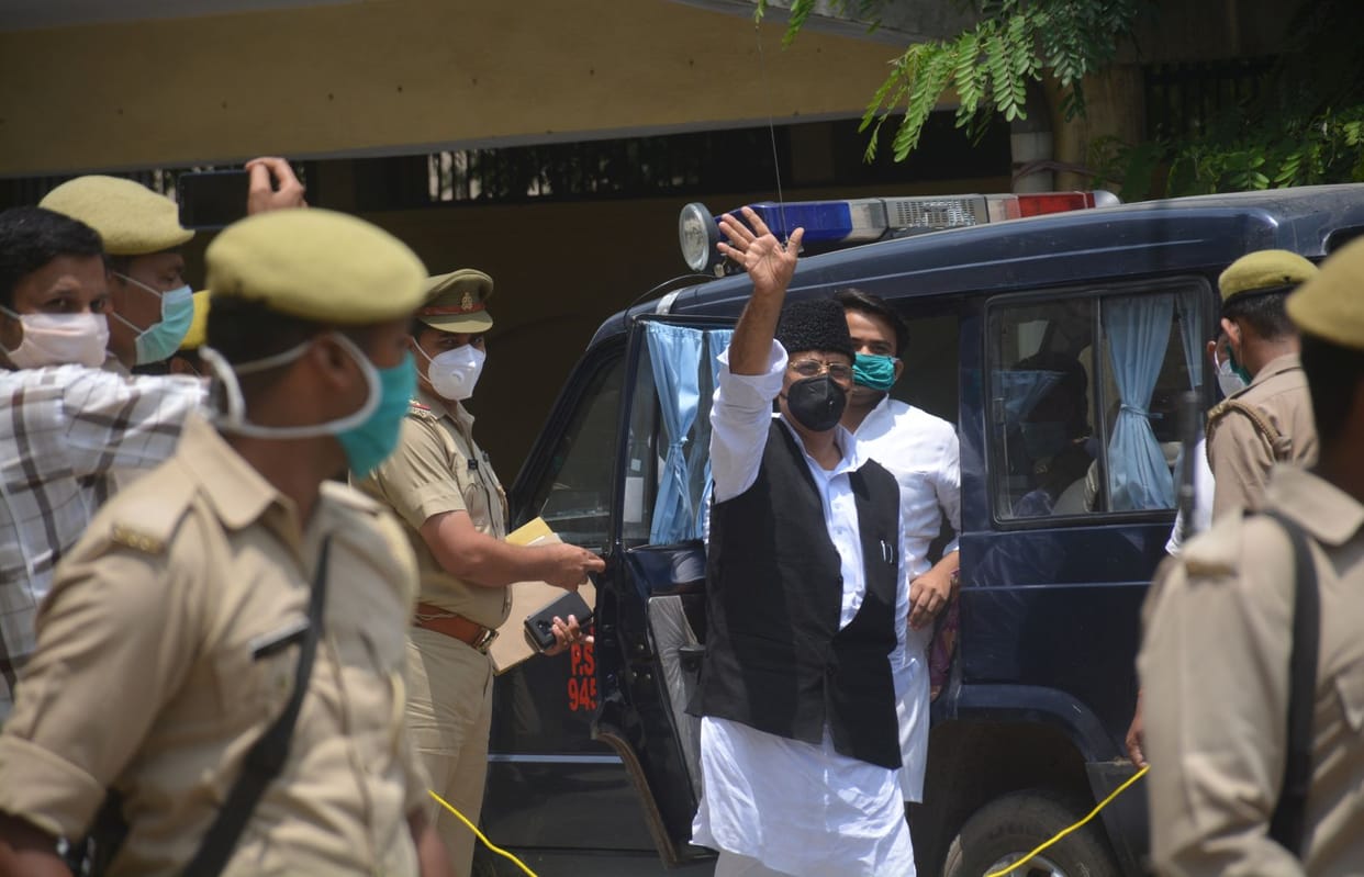 azam khan and his son present in court