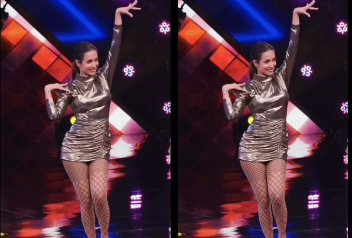malaika arora restart shooting of dance reality show in copper short  dress