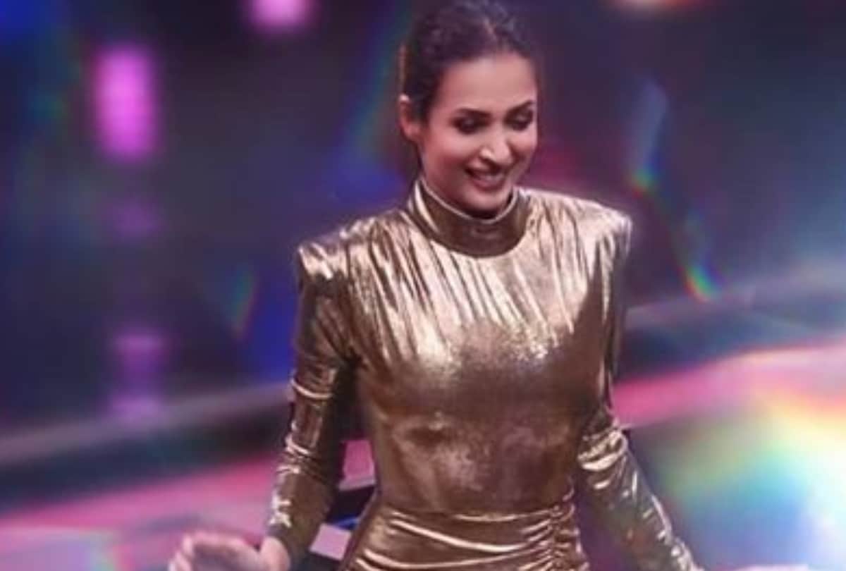 malaika arora restart shooting of dance reality show in copper short  dress