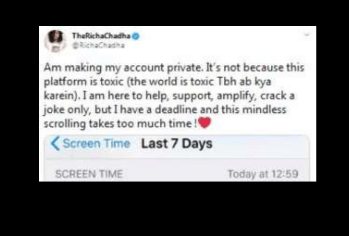 Richa Chadha makes her Twitter account private for this reason