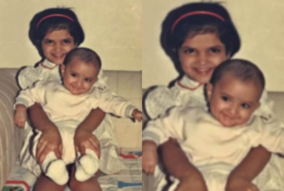 throwback photo cute deepika padukone with her sister anisha padukone