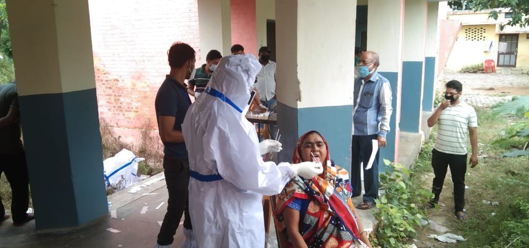 The team took samples for investigation in Khatauli
