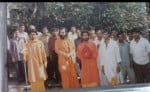 अयोध्या में कारसेवा के दौरान आचार्य हरिओम पाठक और उनके साथी।