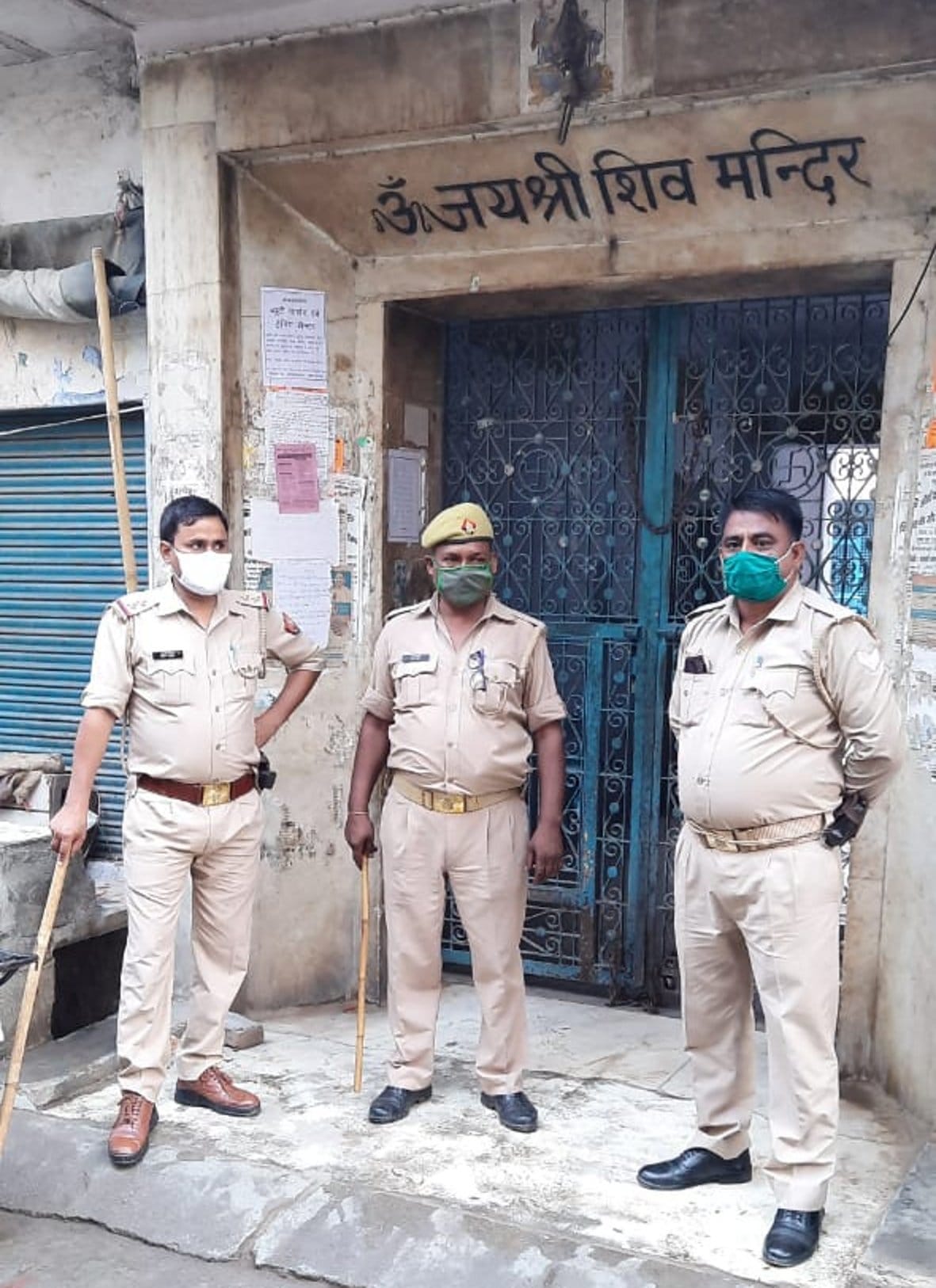 Shrine closed, police guarded by Shri Parashurameshwar temple