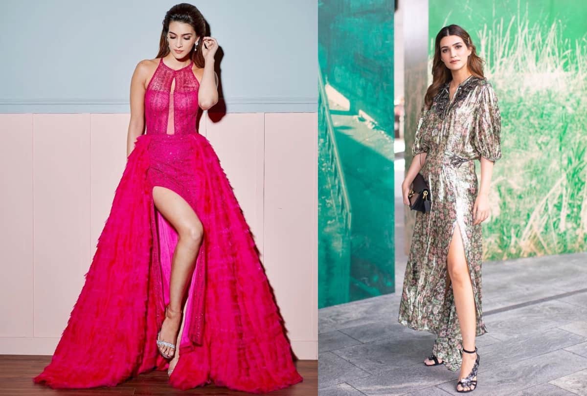 kriti sanon birthday saree to thigh high slit gown all look of actress give a major fashion goal