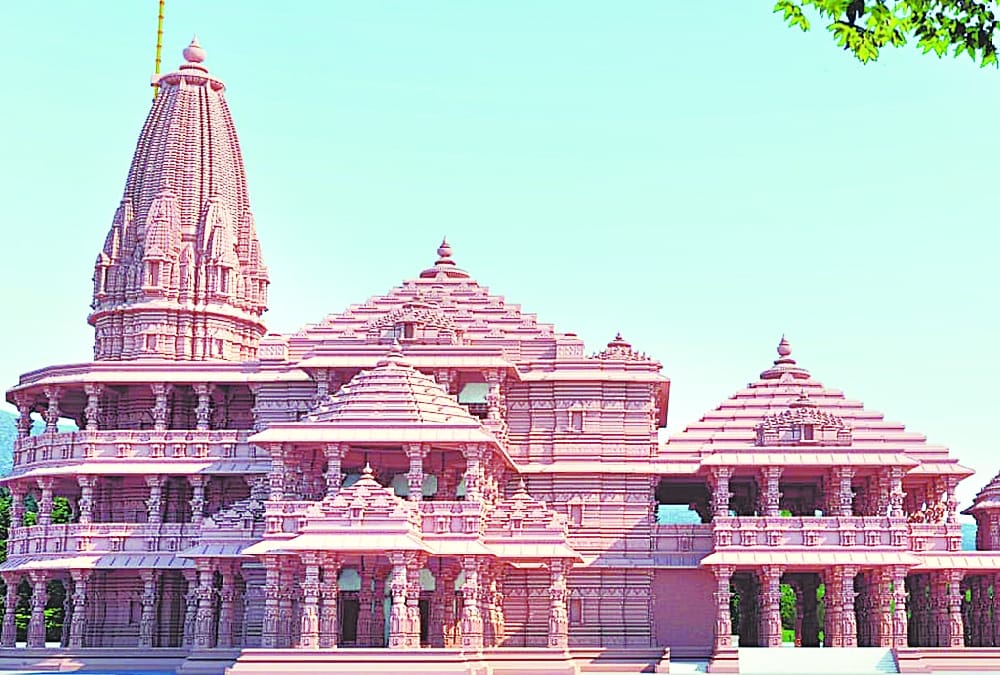 Cabinet minister Prahlad Singh Patel visits Ayodhya before Bhoomipoojan.
