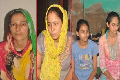 रोहतक में तीन किशोरों की मौत के बाद गमगीन बहनें।