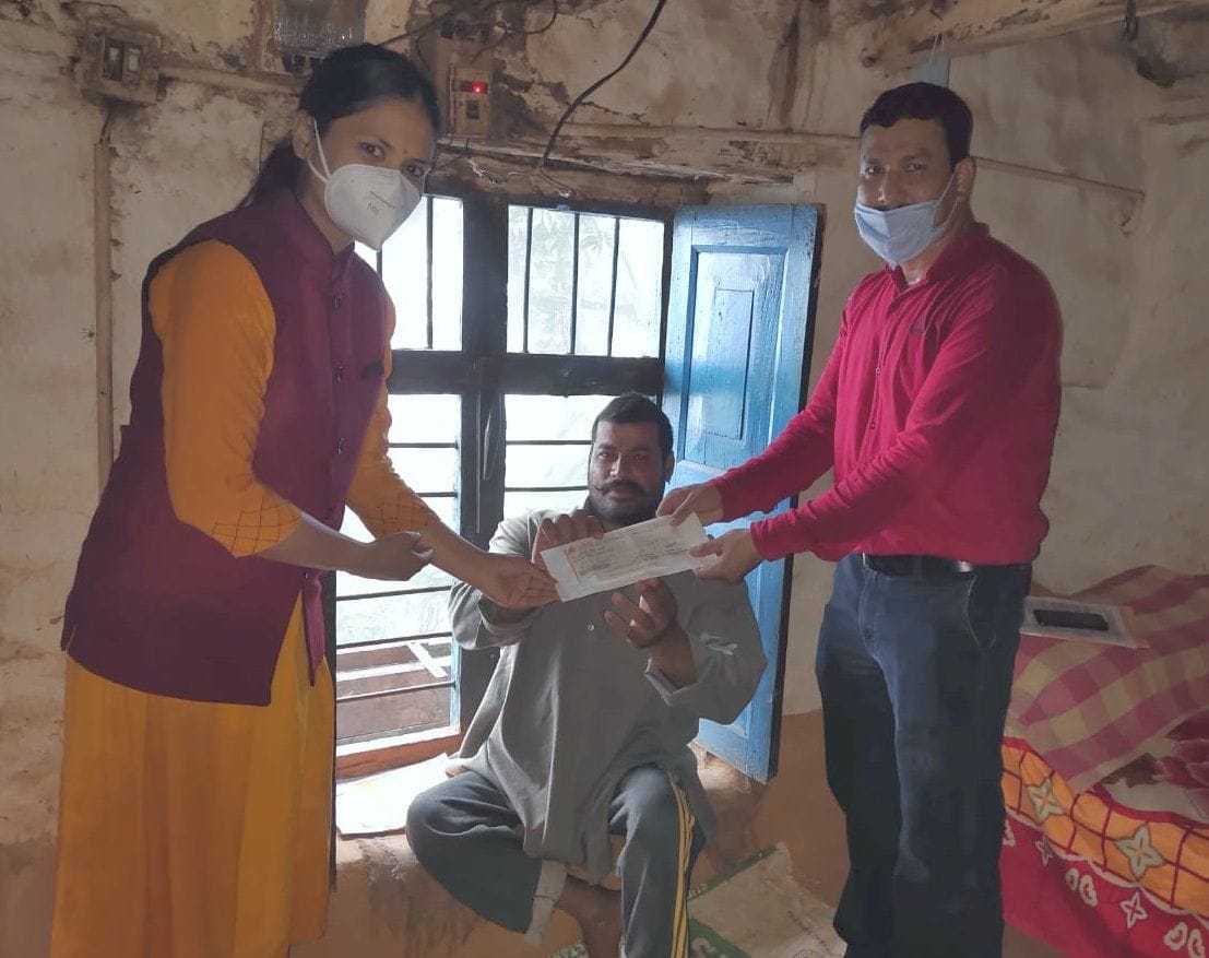 International wheel chair cricketer Dhami received aid