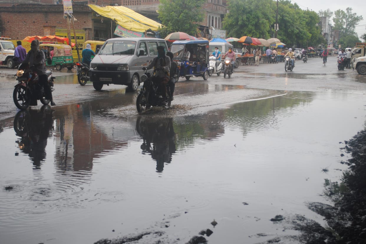 The rain brought relief from the heat