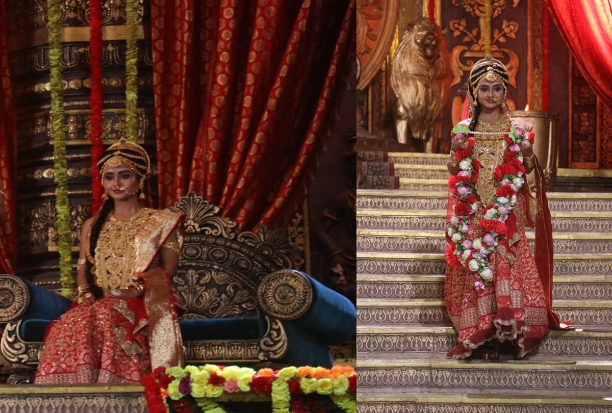 Krishna Arjun Gatha Exclusive Photos of Beautiful Set Of Draupadi Swayamvar Ishita Sumedh Kinshuk