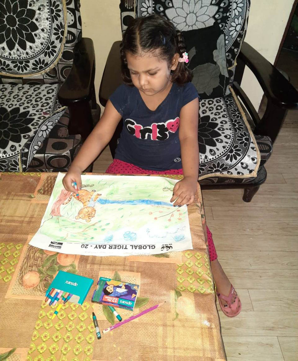 Children showed talent in Global Tiger Day competition