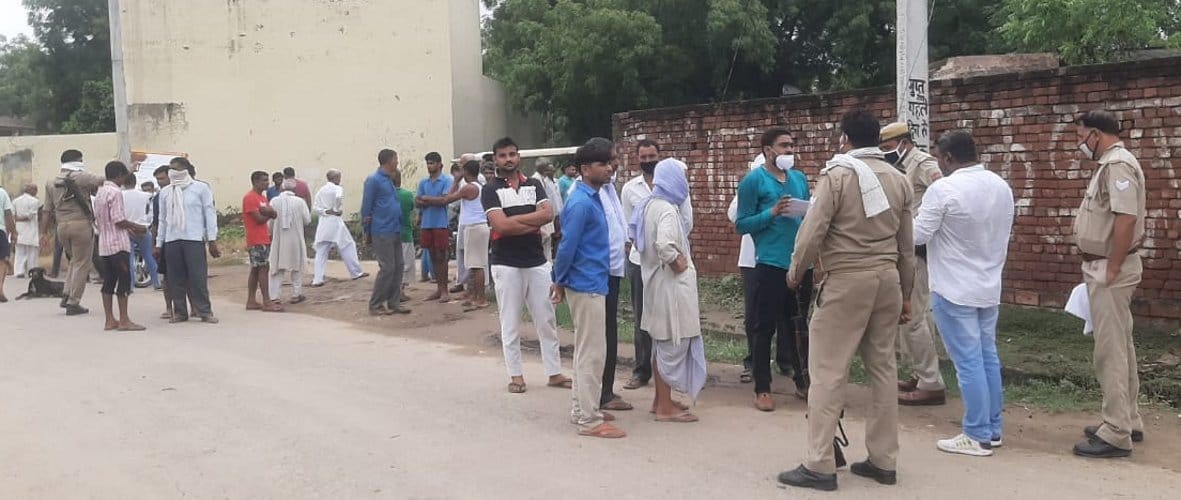 Uproar by accusing them of occupying government land in Budhsaini