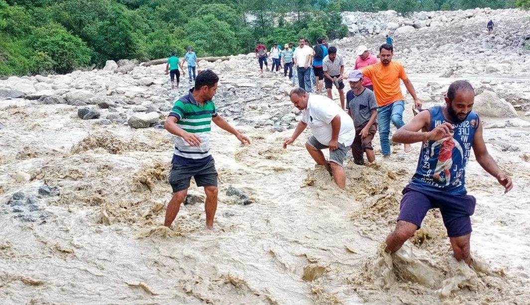 Dharchula MLA Harish Dhami drains