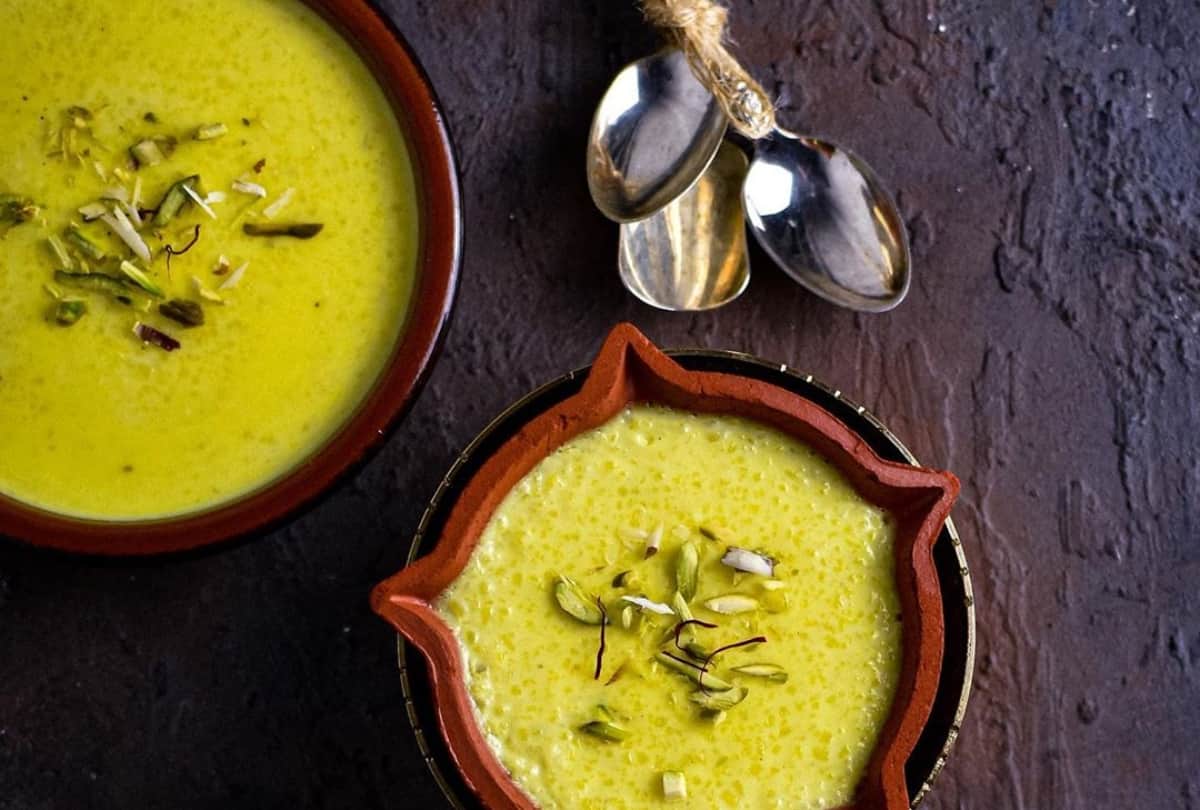 kesar phirni recipe in hindi how to make kesar phirni at home eid recipes