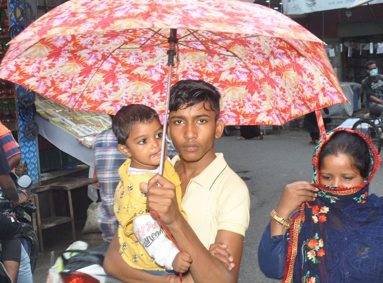 Relief from heat after eight hours of rain