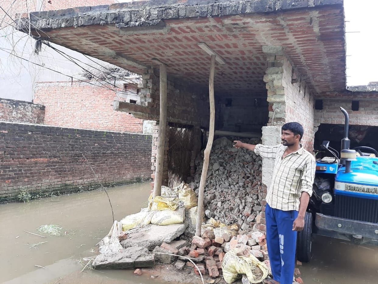 House collapses due to rain water