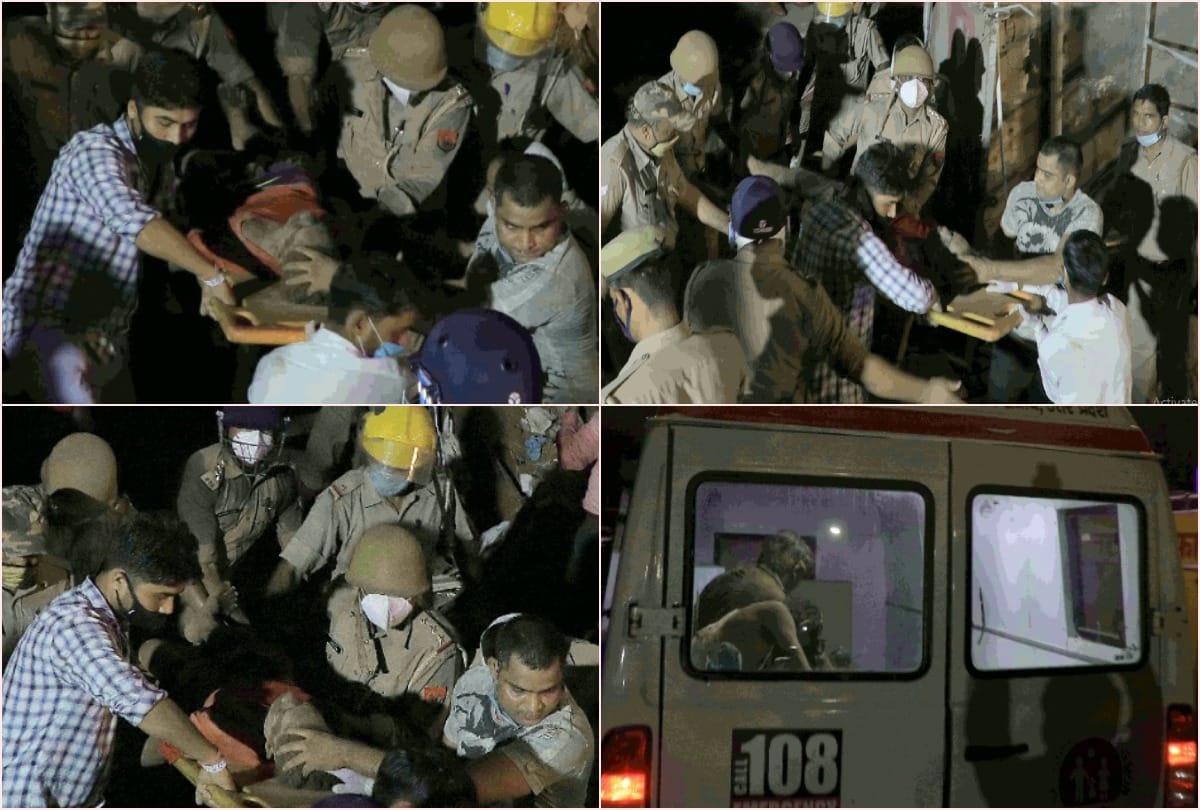 A building collapses in Sector-11 Noida